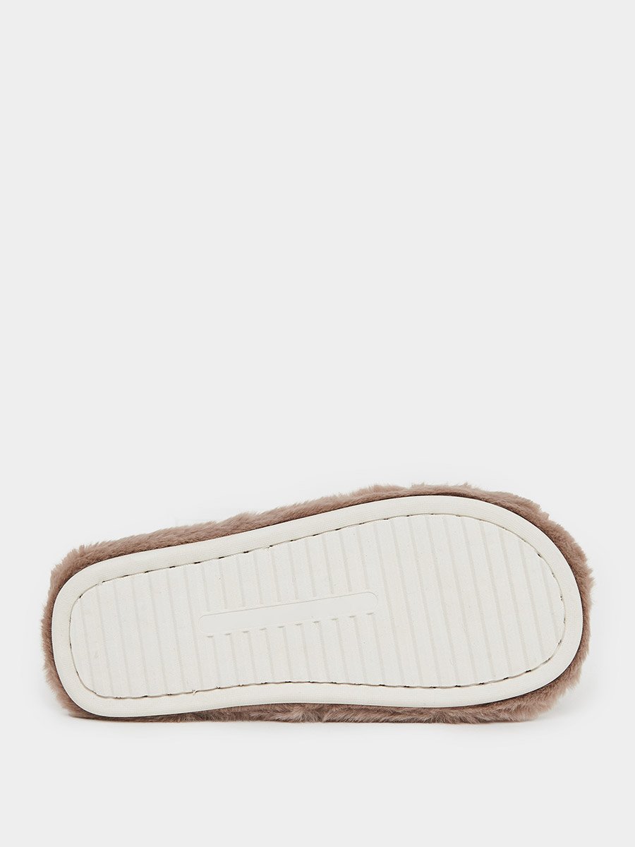 Embroidered Heart Slip On Slipper