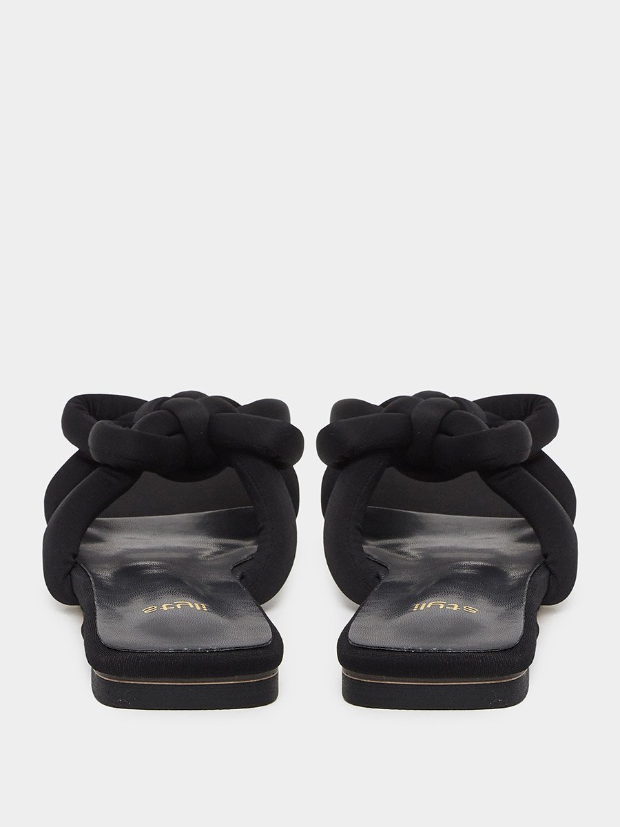 Flower Knot Detail Flat Sandals