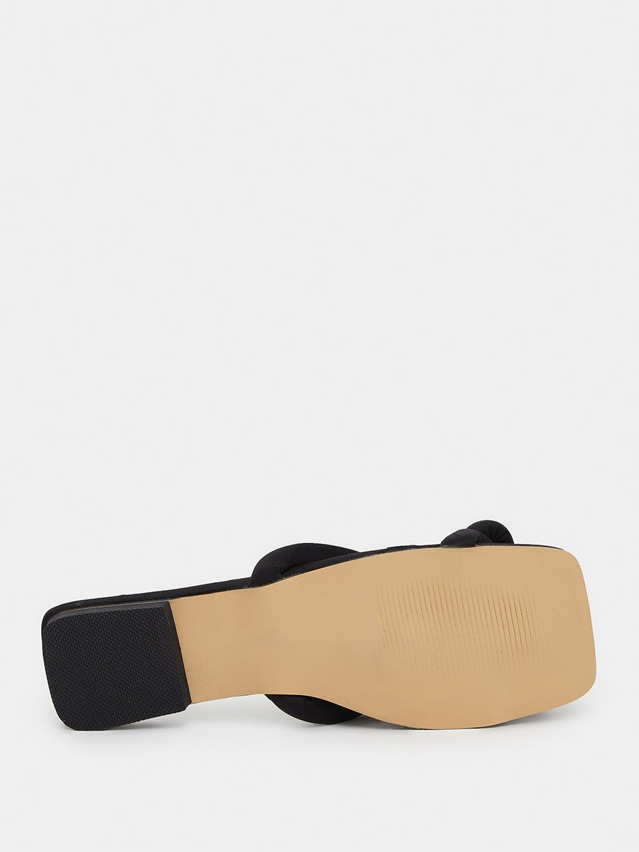 Flower Knot Detail Flat Sandals