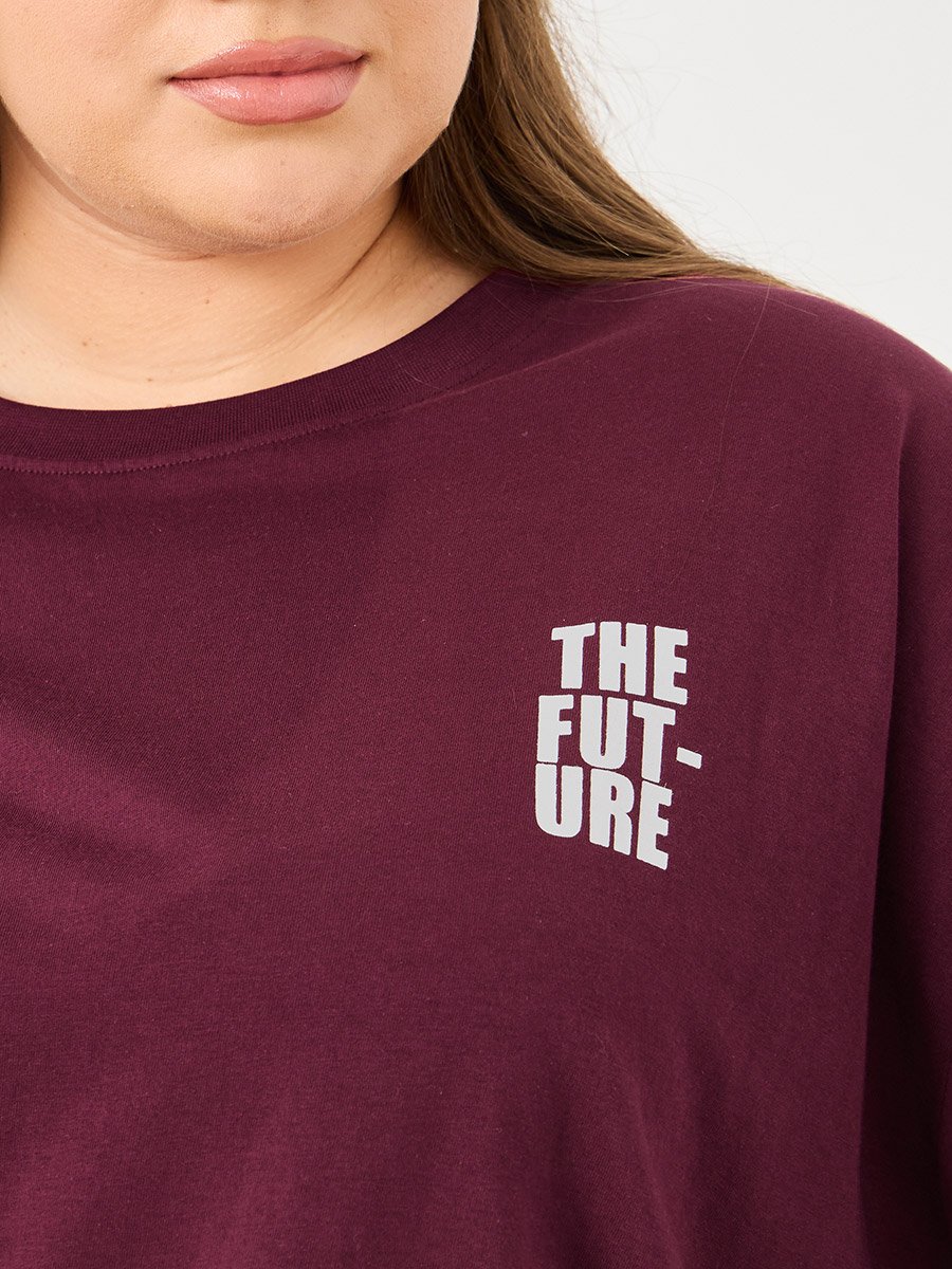Plus Size Oversized Back Graphic T-Shirt