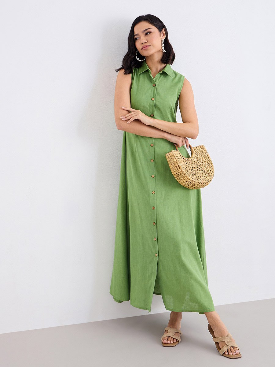 chinese dress ladies Jersey Tank Maxi Dress with Pockets for Tall Women in Black XL / Extra Tall / Black main image 1