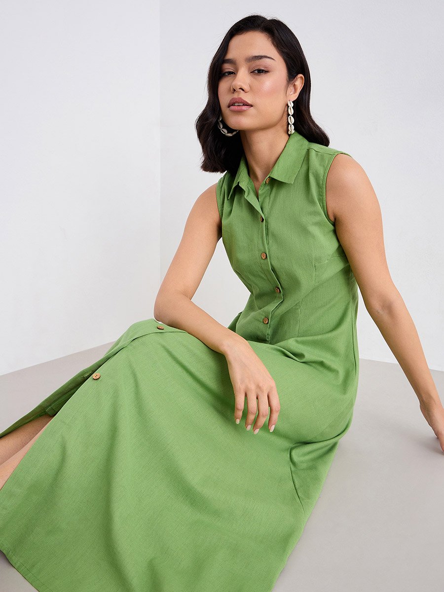 gucci green velvet dress The Mary maxi shirtdress in green and blue freesia block print – Grace  Harris Collection