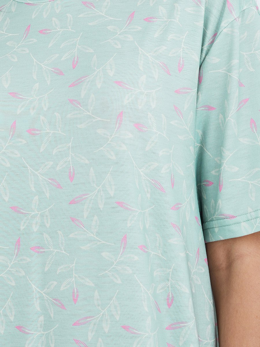 Graphic Print Short Sleeve Sleep T-Shirt