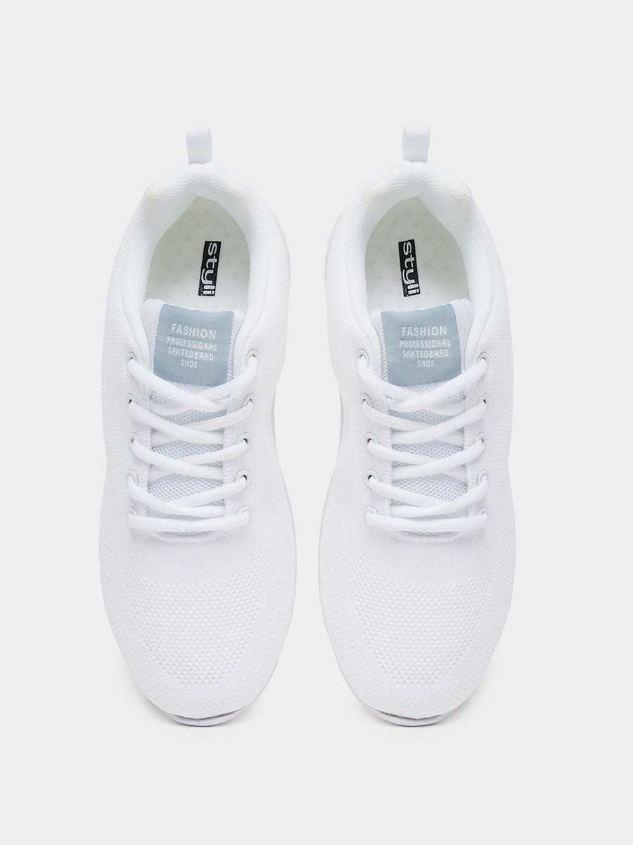 Mesh Textured Lace Up Sneakers