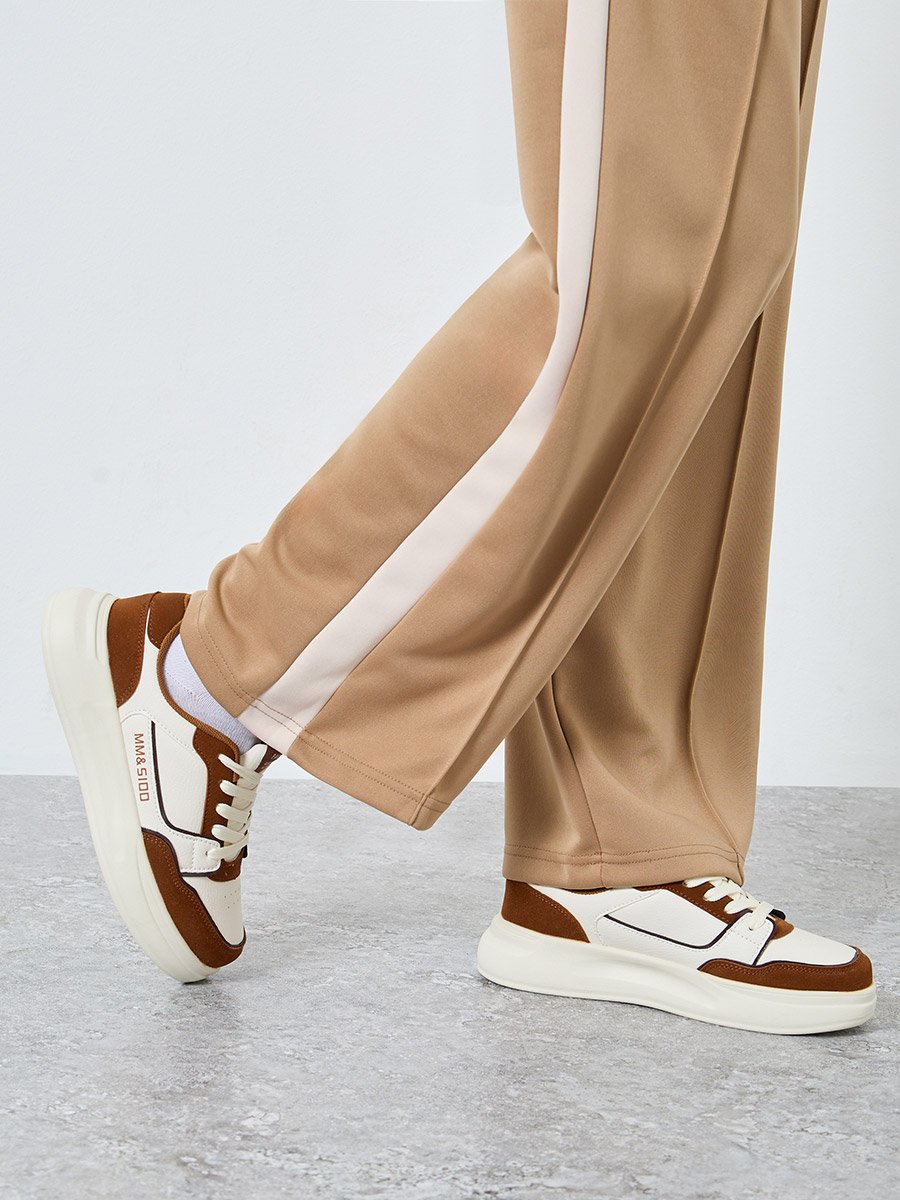 Color Block Platform Lace Up Sneakers