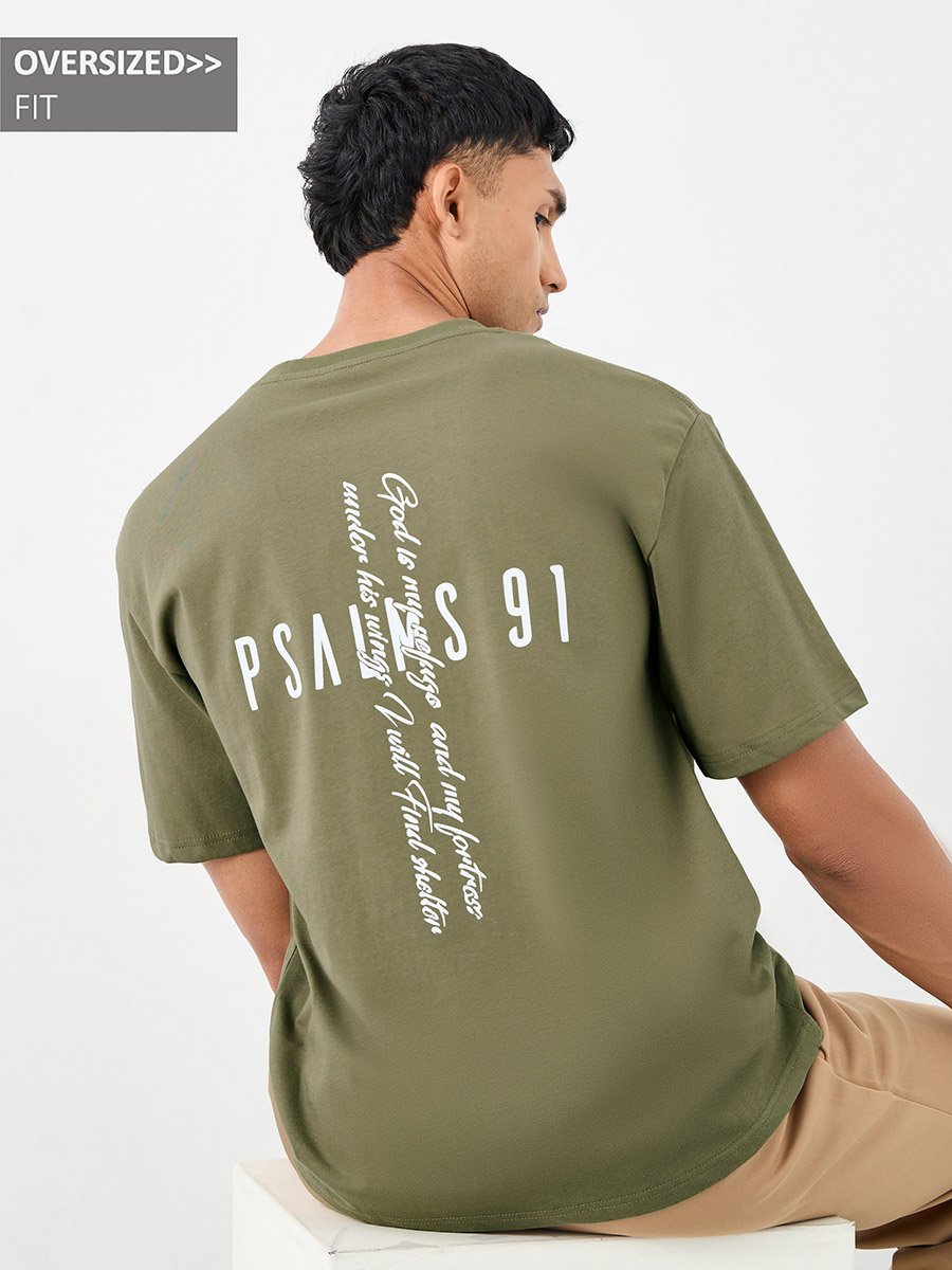 Slogan Back Print Oversized T-Shirt