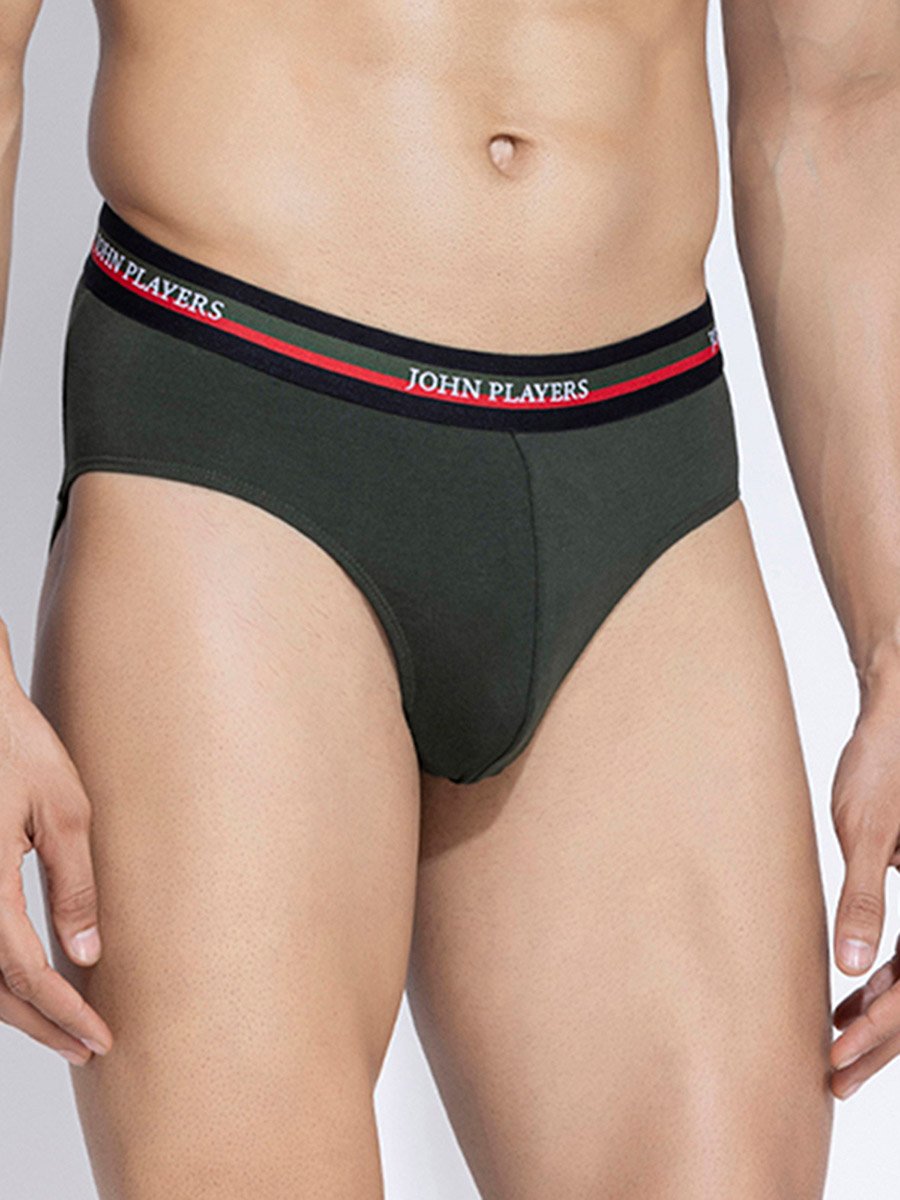 Pack of 2 - Solid Briefs with Elastic Waistband
