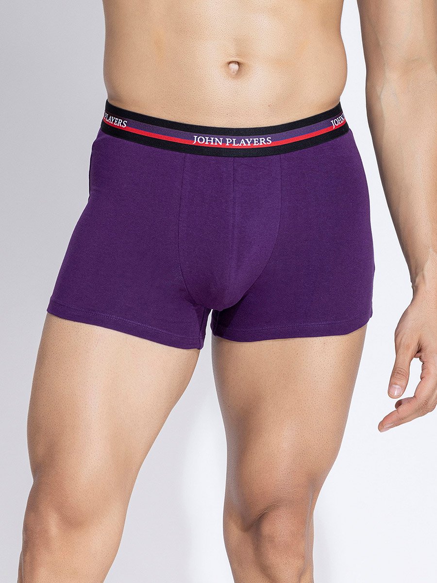 Pack of 2 - Solid Trunks with Elastic Waistband
