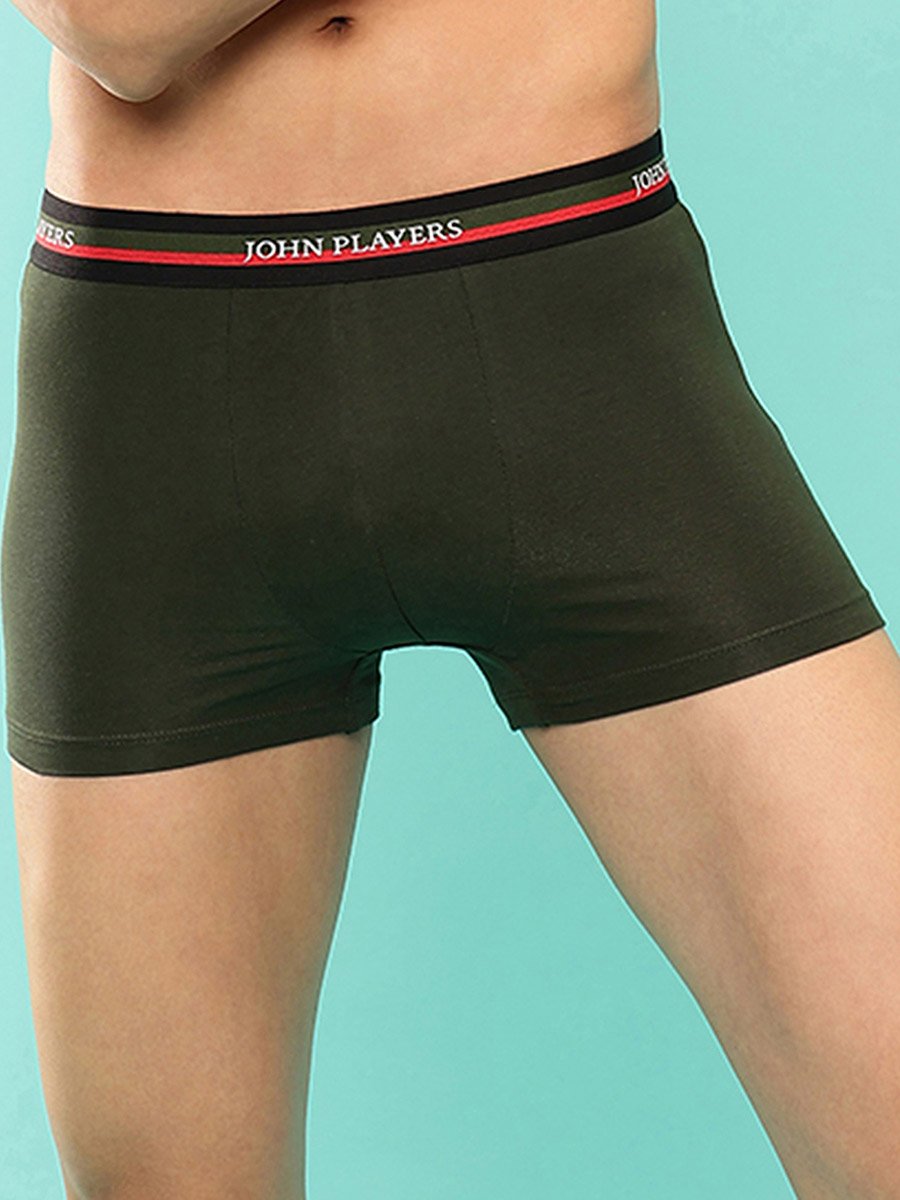 Pack of 2 - Solid Trunks with Elastic Waistband