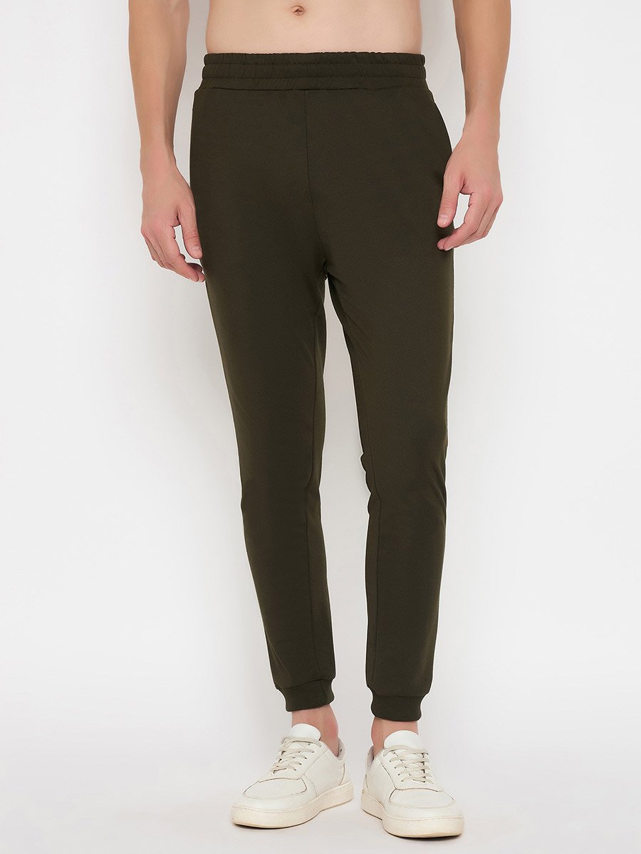 Solid Elasticated Waistband Cotton Joggers