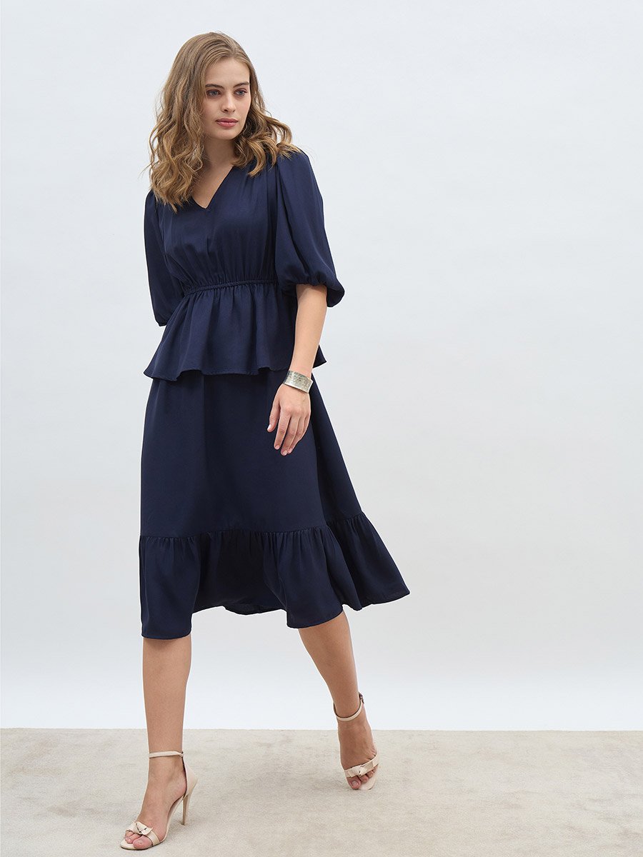 plus a line dresses Strapless V-Neck A-Line Floor-Length Asymmetrical Bridesmaid Dress main image 0
