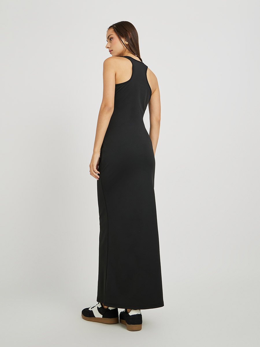 solid sleeveless bodycon dress CARISSA Sexy Square Neck Solid Sleeveless Bodycon Dress