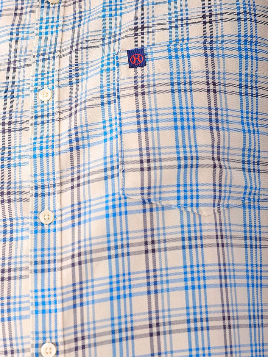 Plus Men Blue Regular Fit Checkered Shirt