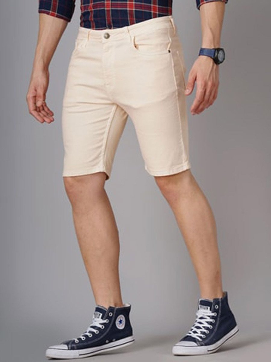 Men Slim Fit Solid Shorts