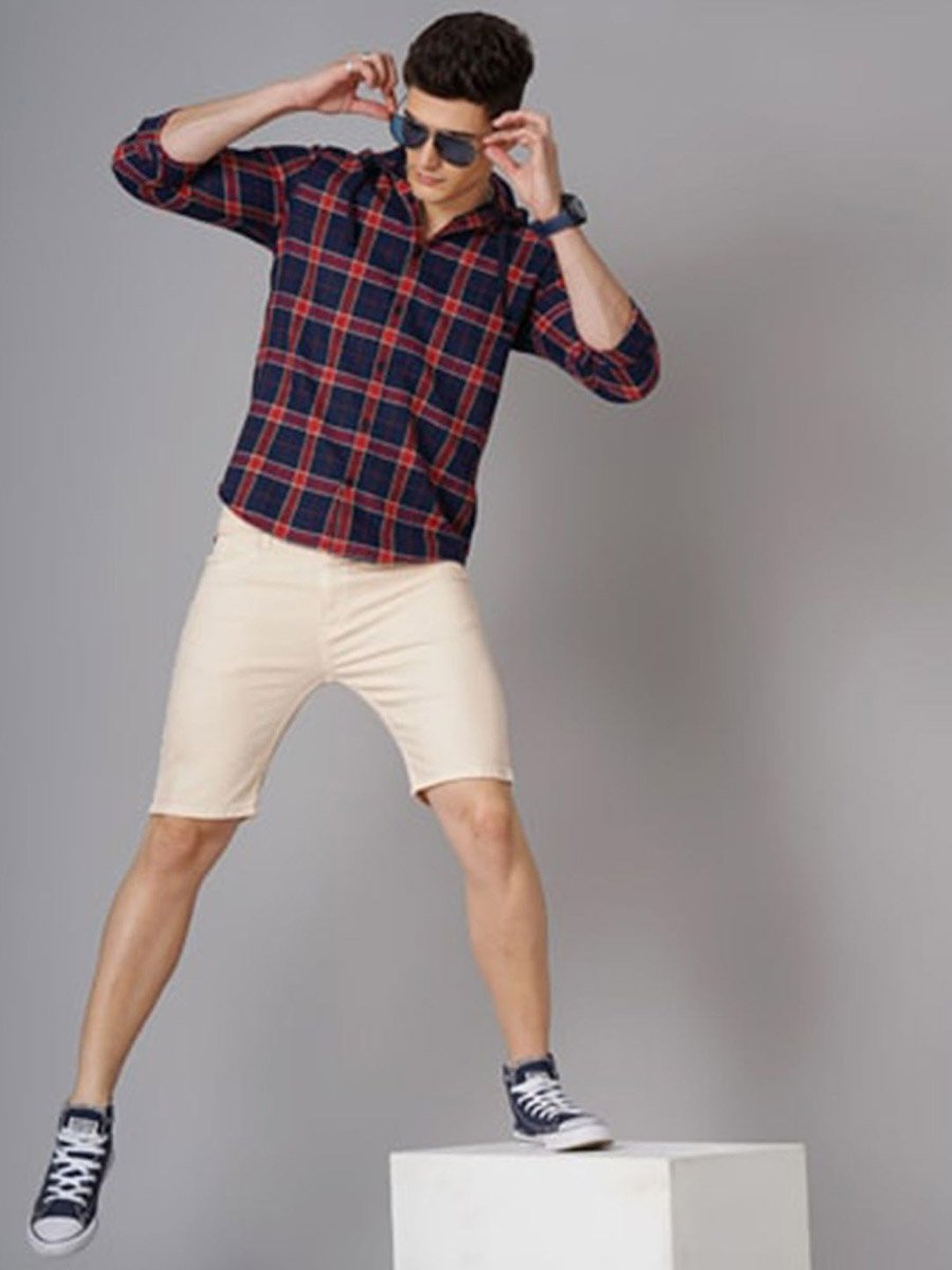 Men Slim Fit Solid Shorts