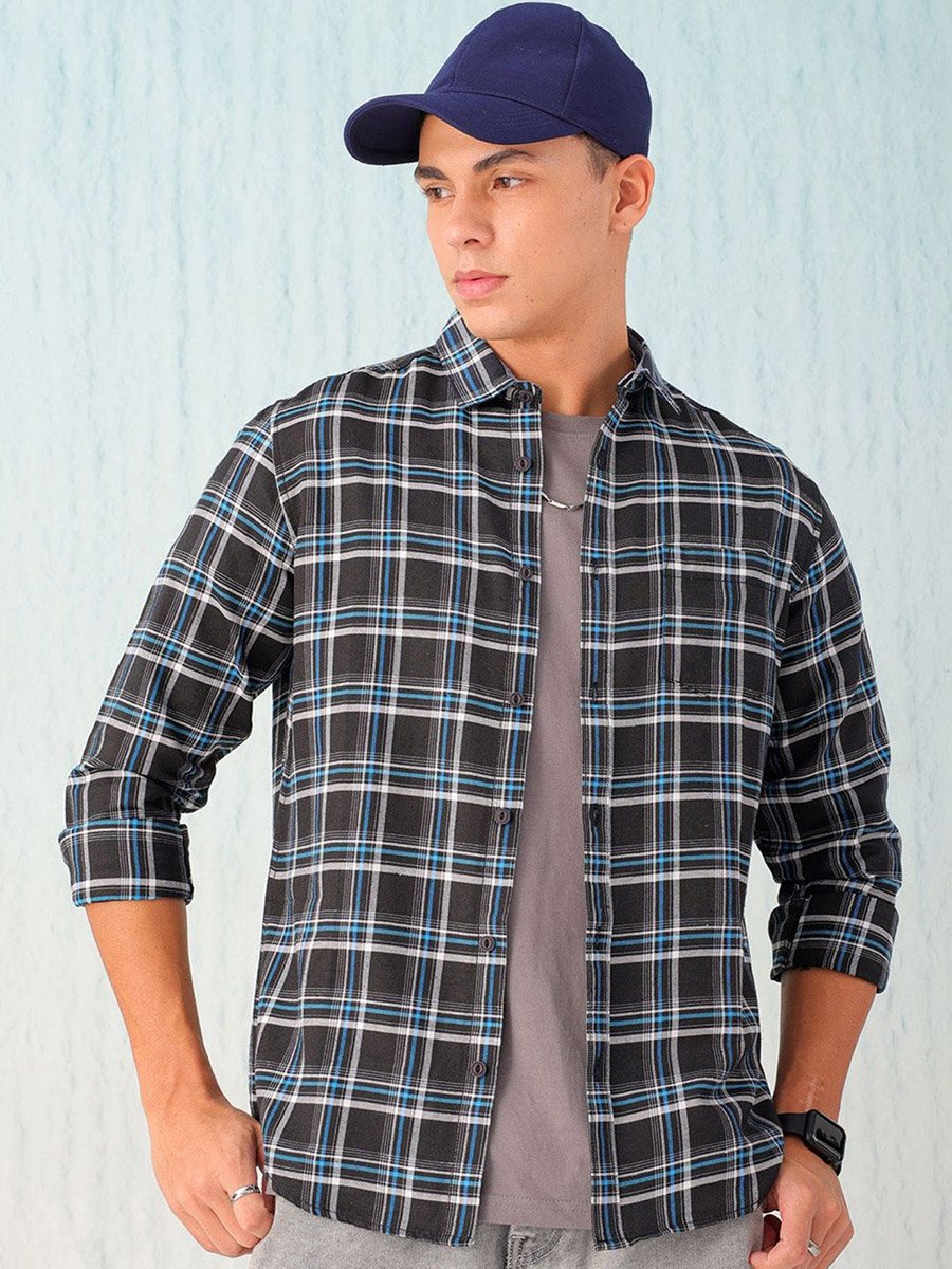 Men Regular Fit Checkered Casual Shirt
