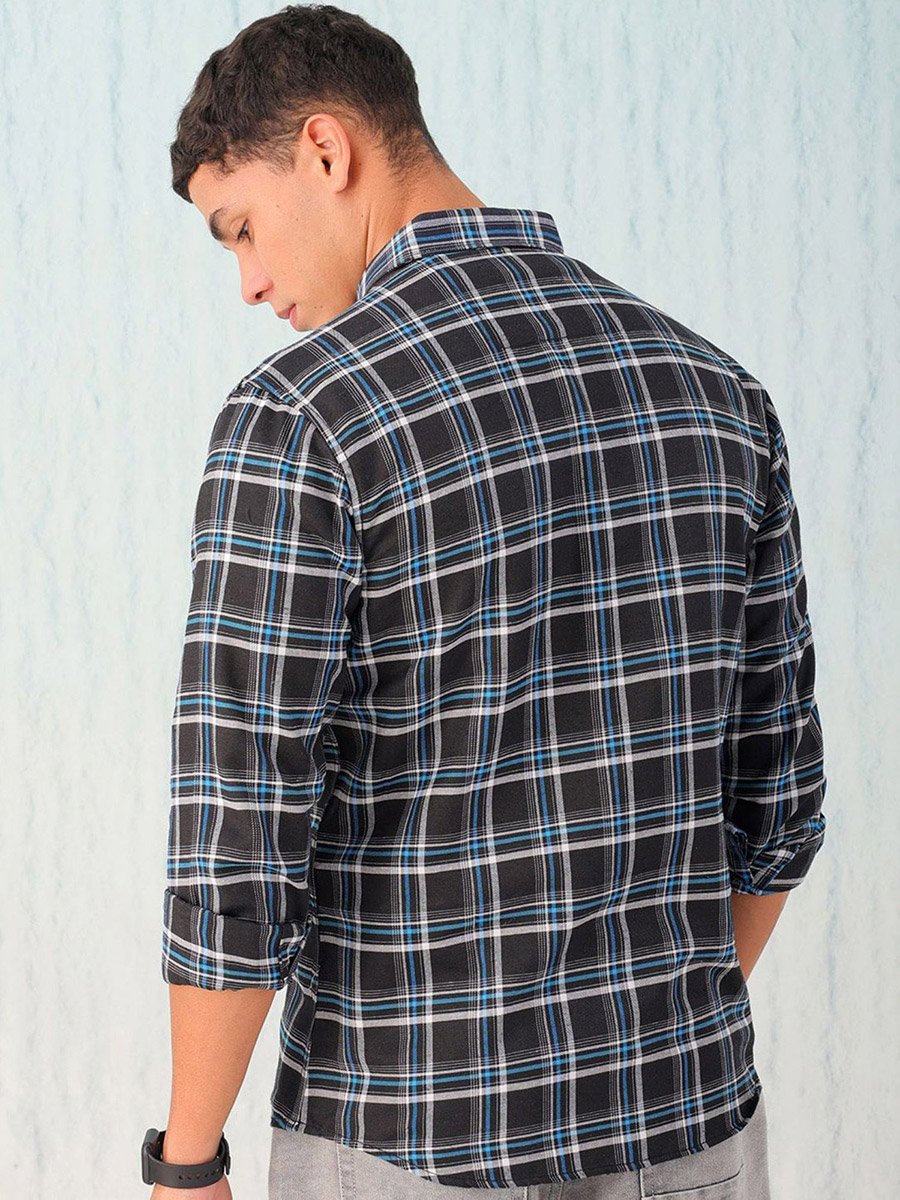 Men Regular Fit Checkered Casual Shirt