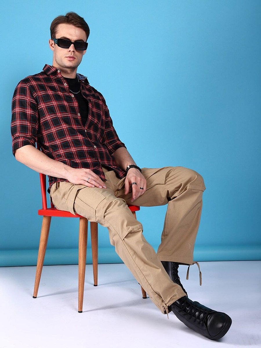 Men Checked Casual Shirt