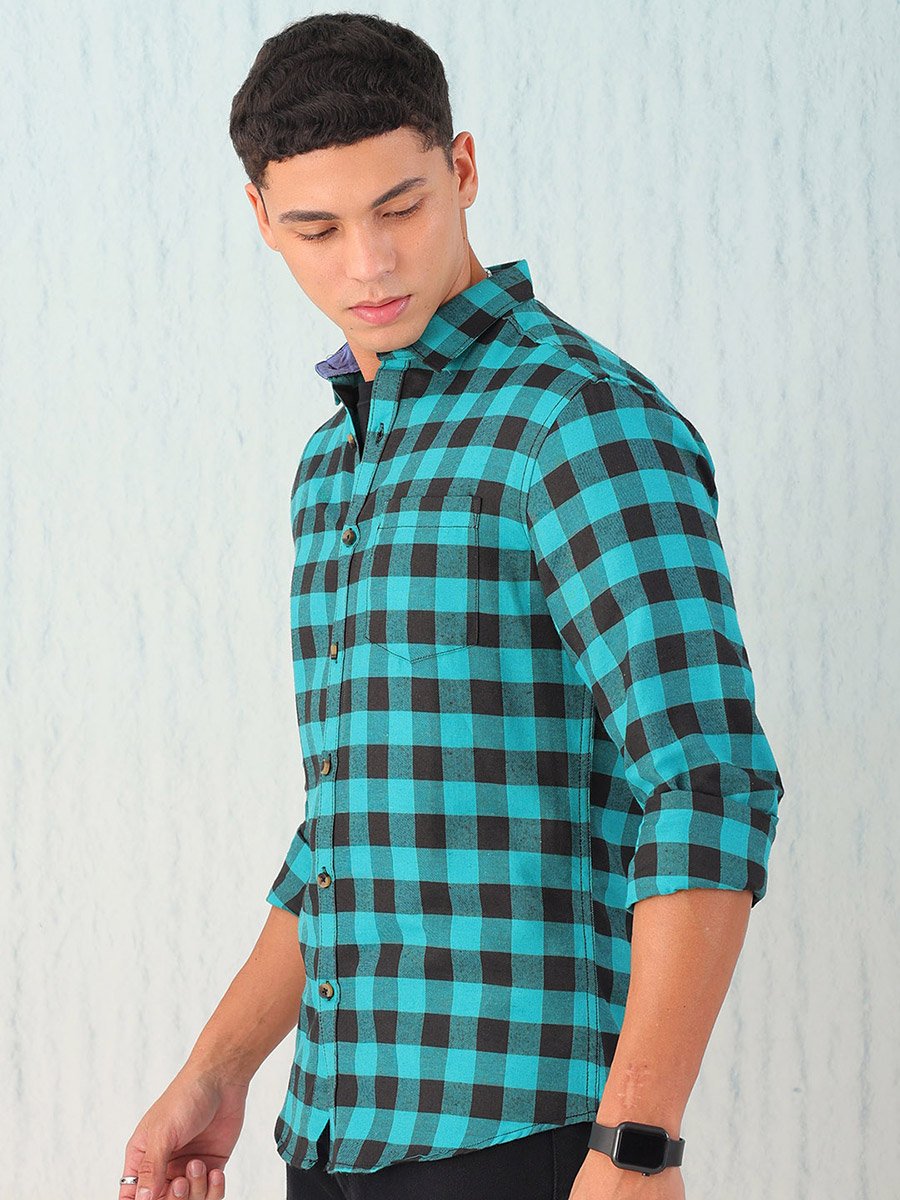 Men Checkered Flannel Casual Shirt