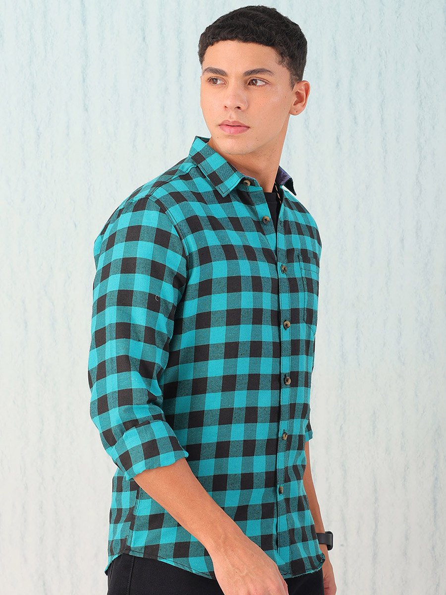 Men Checkered Flannel Casual Shirt