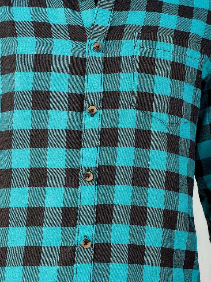 Men Checkered Flannel Casual Shirt