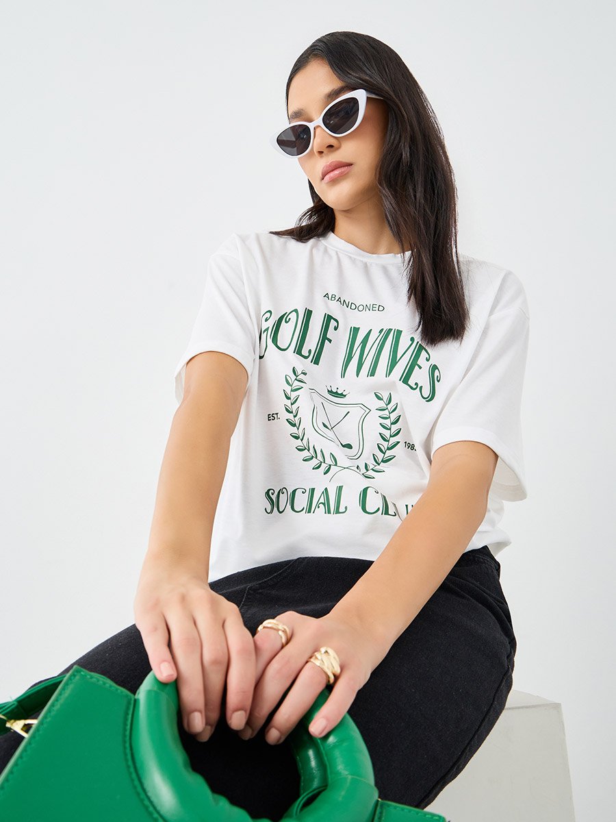 Graphic Print Short Sleeve Oversized T-Shirt