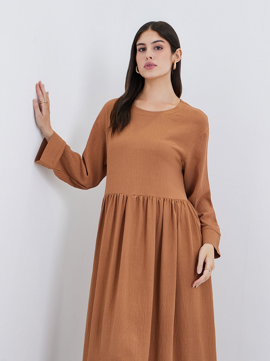 ribbed knit dress Rib Knit Sweater Dress - Ivory Organic main image 0