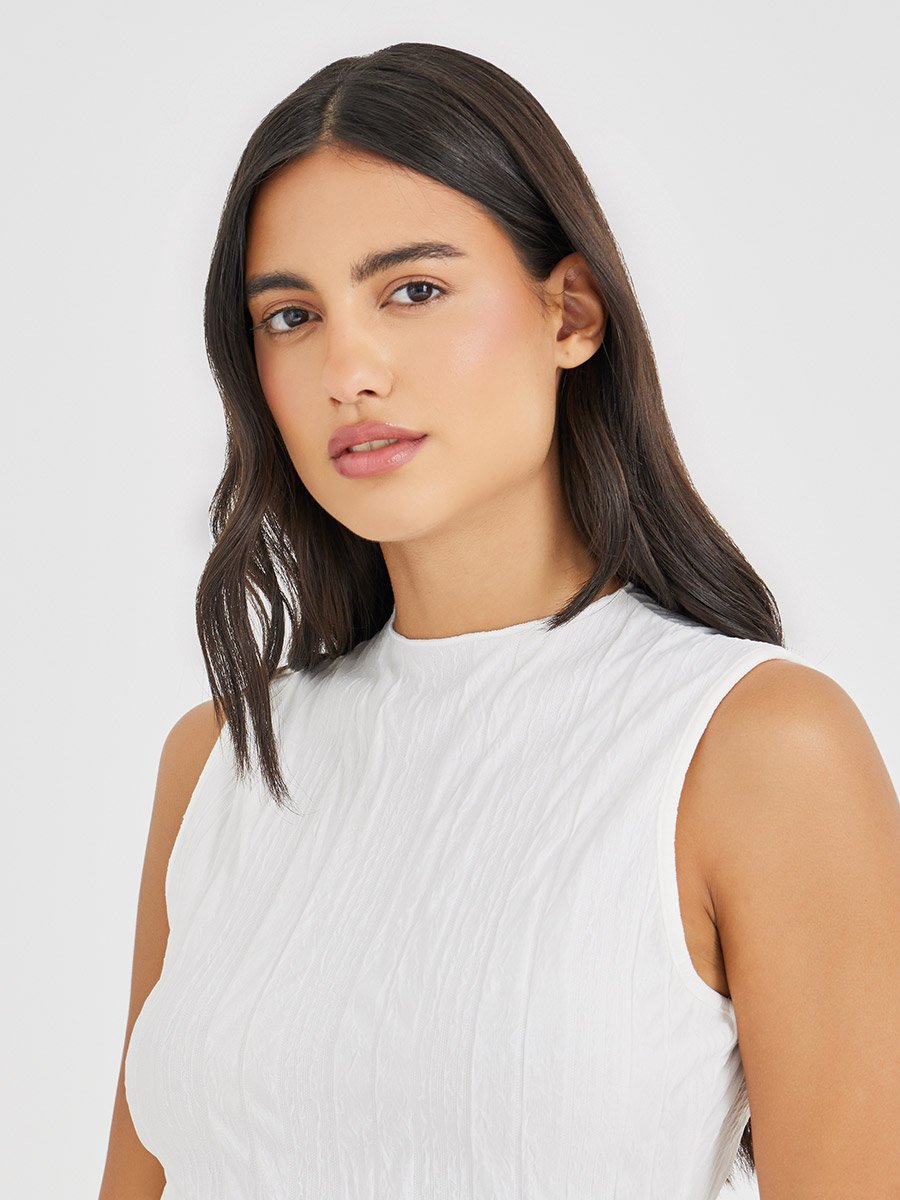 Sleeveless Textured Blouse