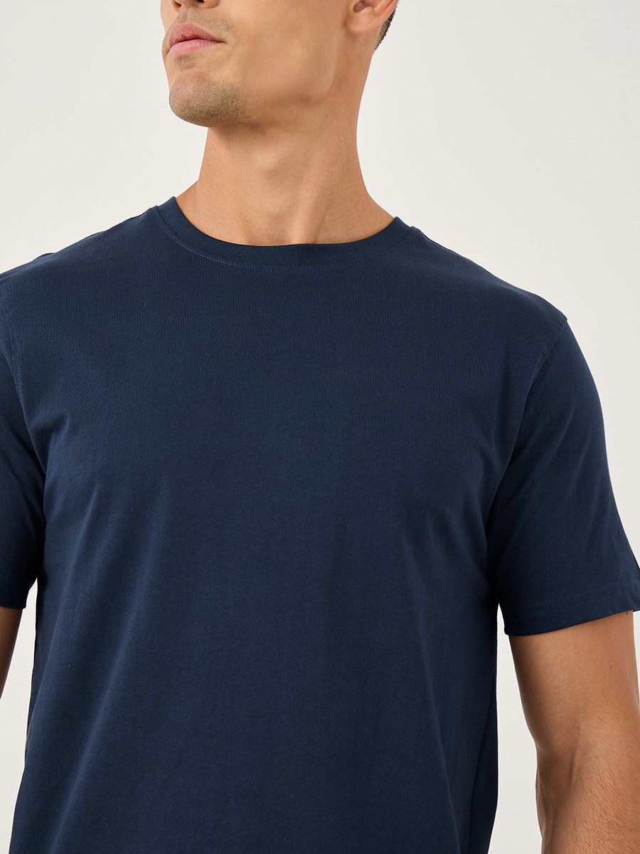Pack of 5 - Solid Cotton Crew Neck Regular Fit T-Shirt