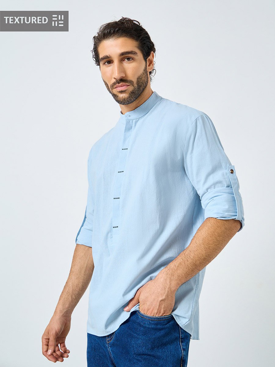 half collar dress shirts Men's Semi Cutaway Collar Shirts