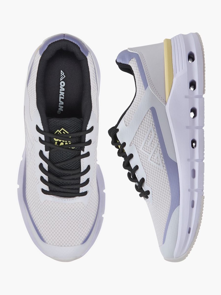 Panelled Sports Shoes with Lace-Up Closure