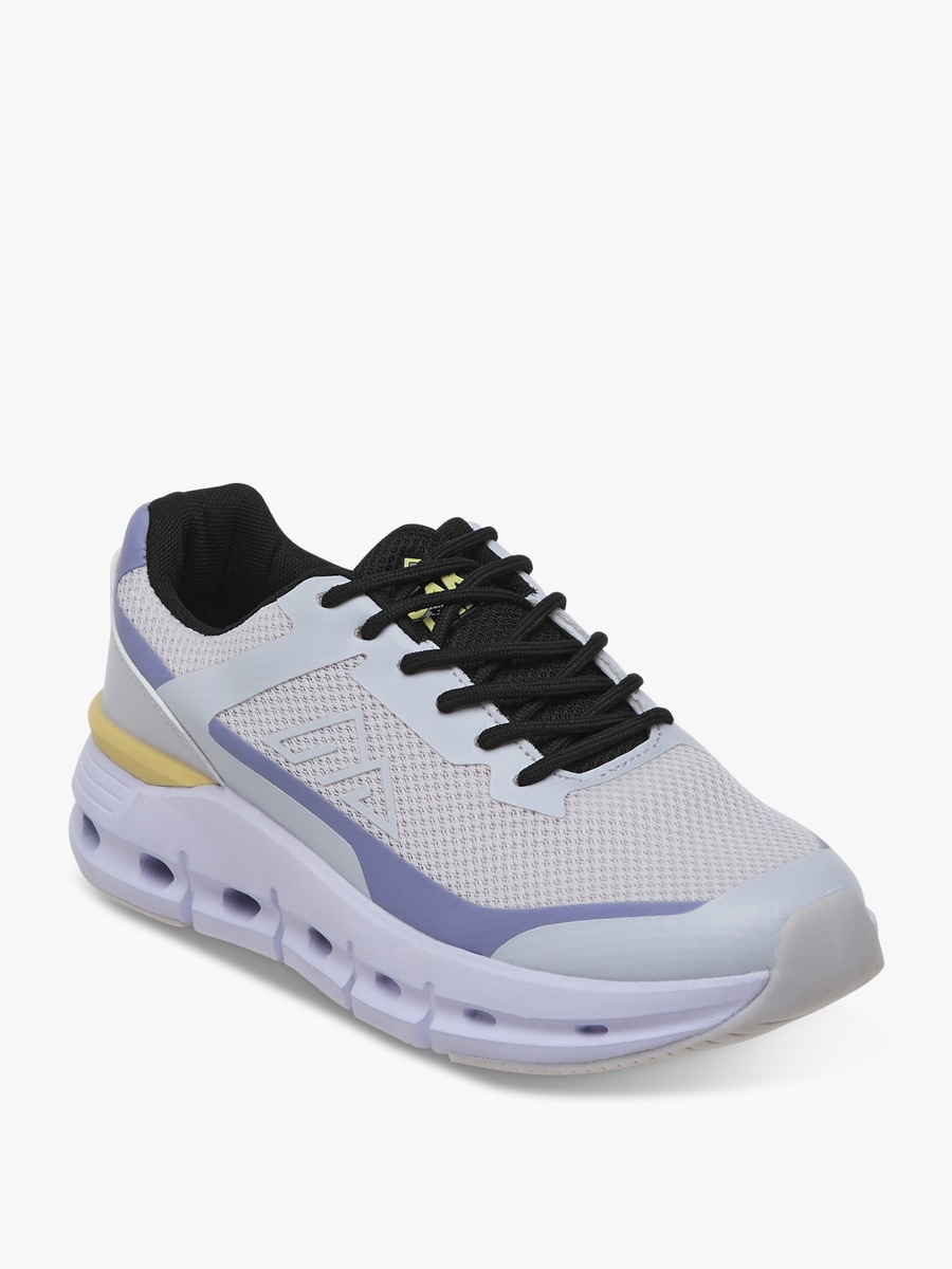 Panelled Sports Shoes with Lace-Up Closure