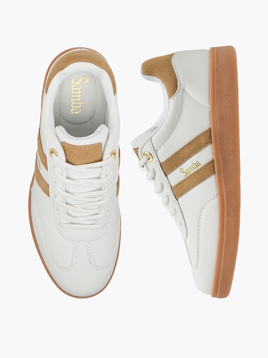 Women Panelled Ankle Sneakers with Lace-Up Closure
