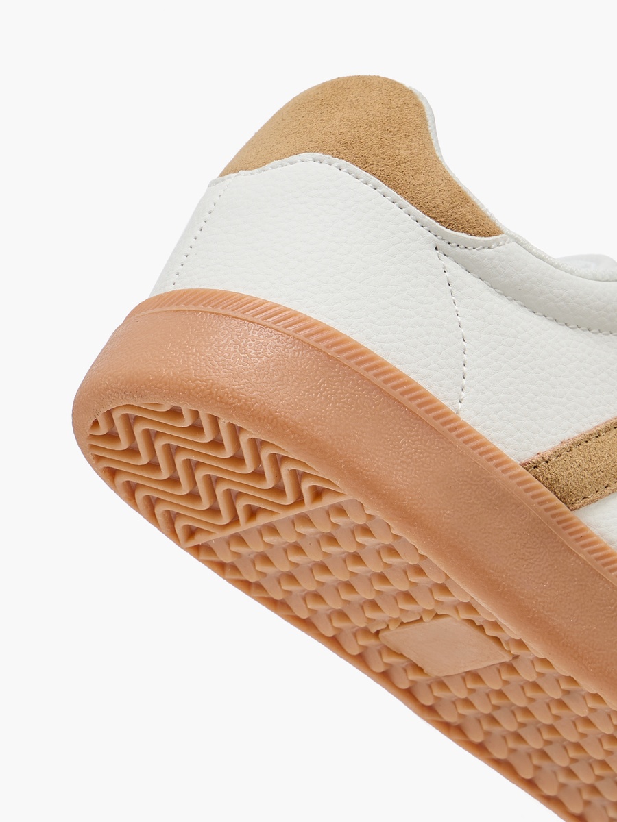 Women Panelled Ankle Sneakers with Lace-Up Closure