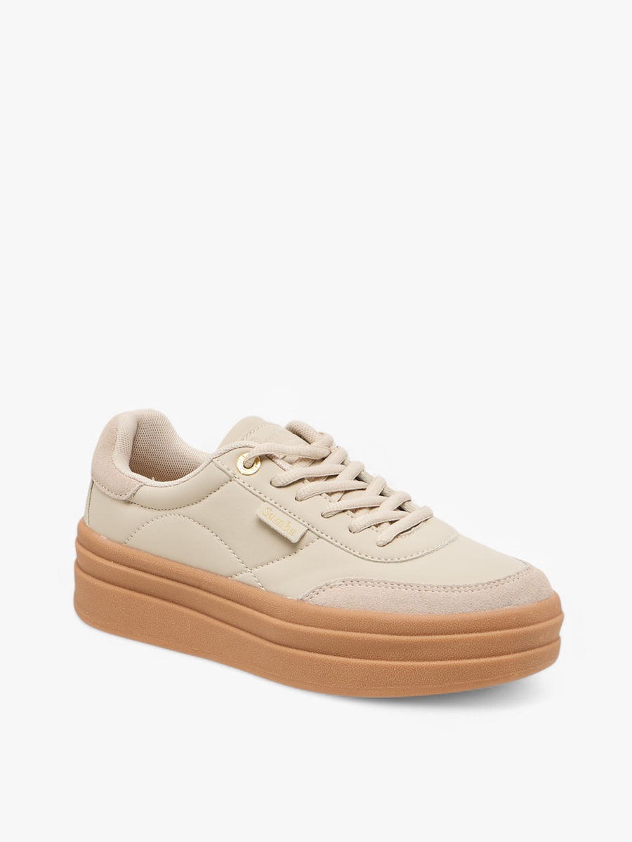 Women Panelled Lace-Up Sneakers