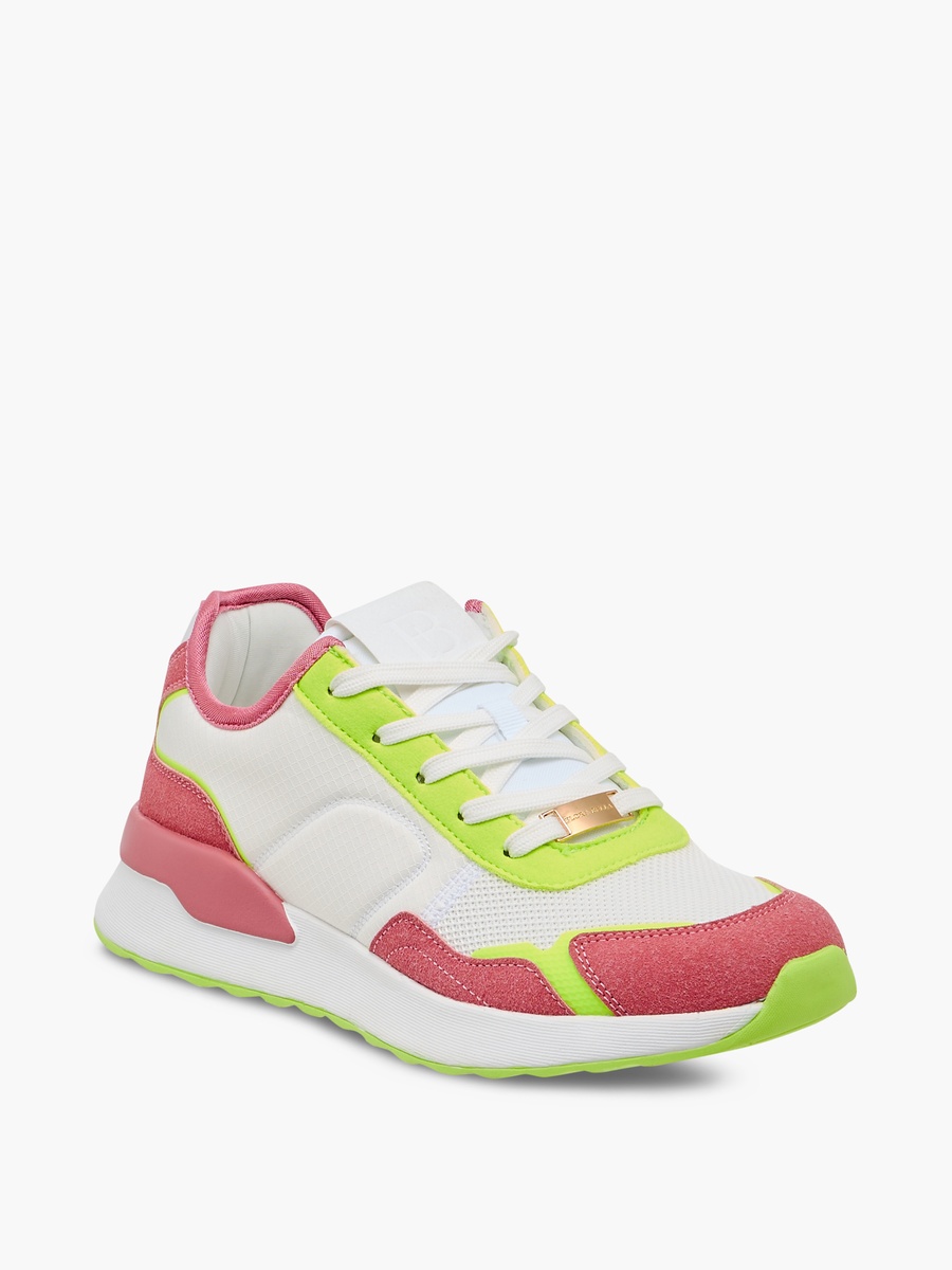 Colourblock Sneakers with Lace-Up Closure