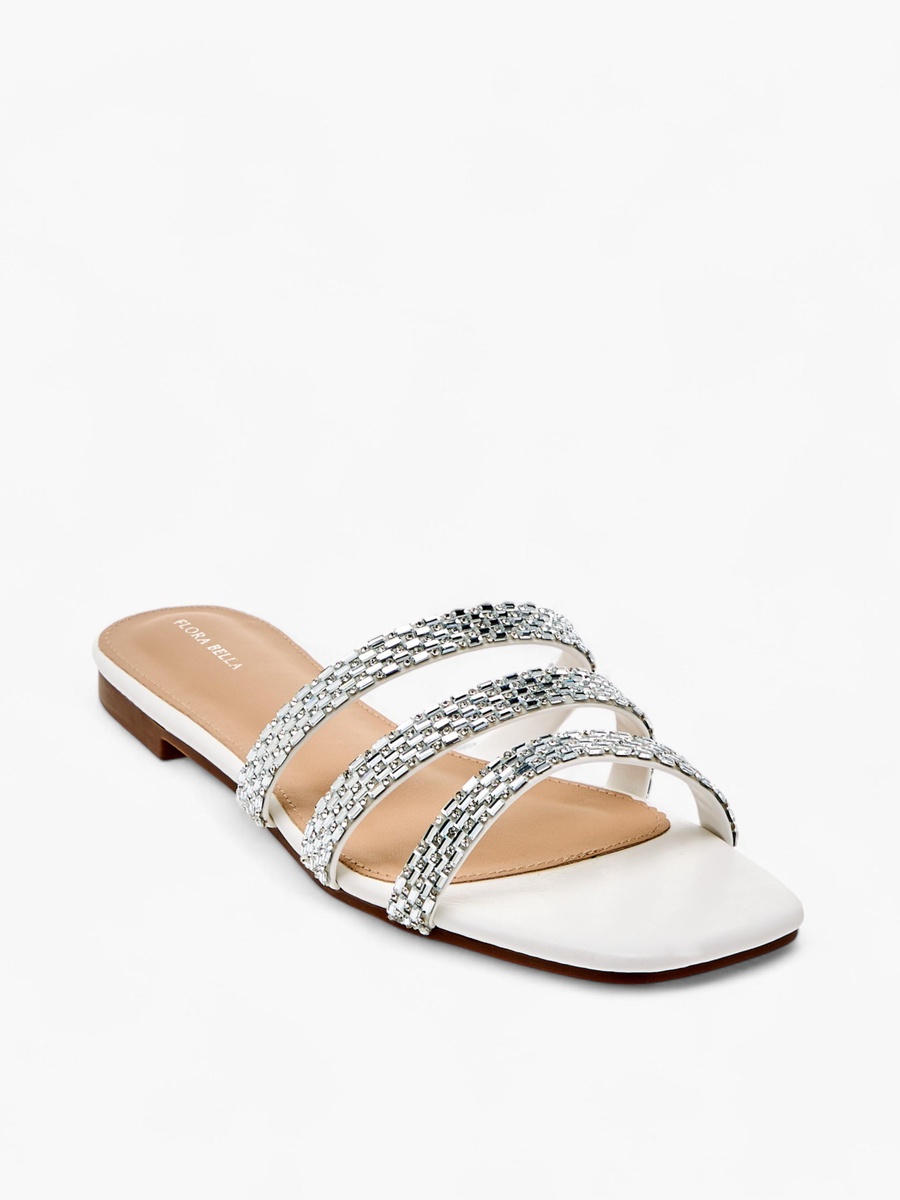 Embellished Slip-On Flat Sandals