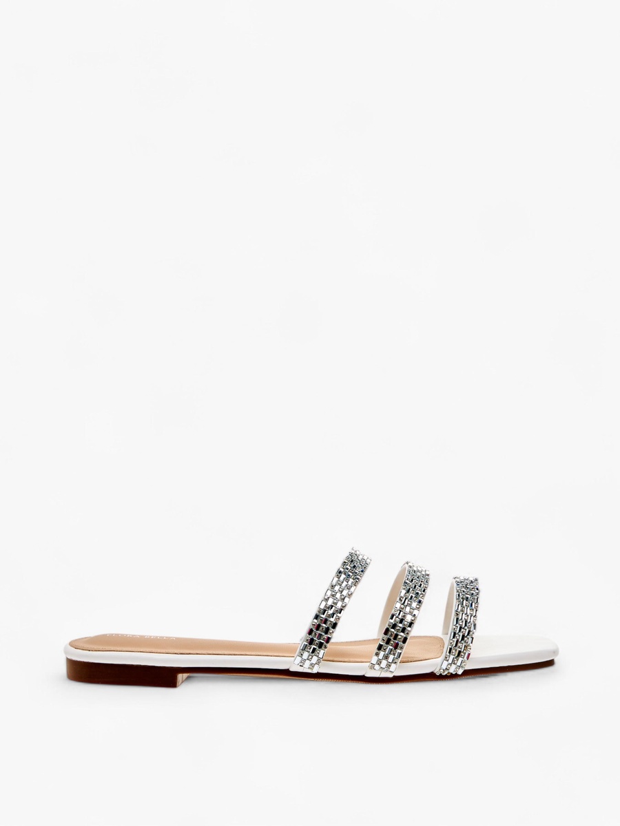 Embellished Slip-On Flat Sandals