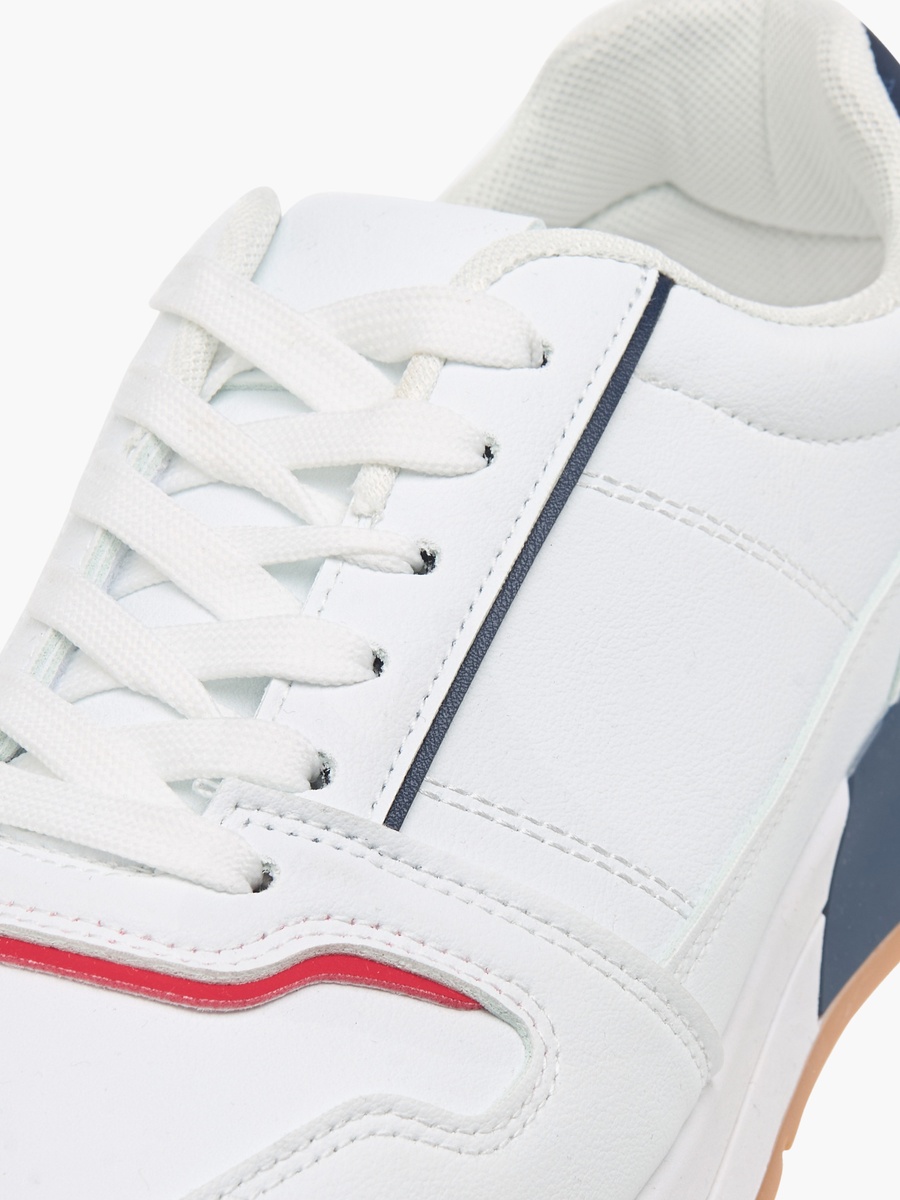 Panelled Lace-Up Sneakers