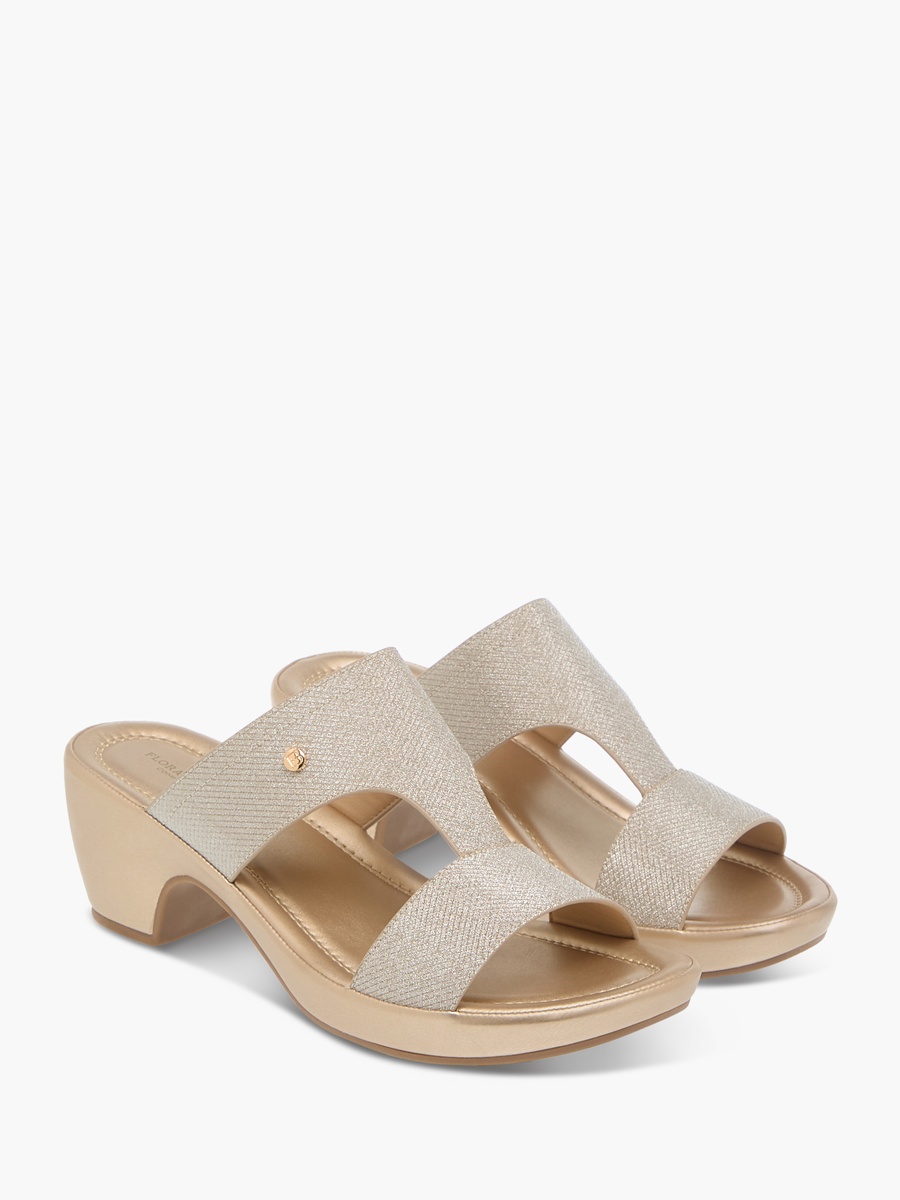 Textured Slip-On Comfort Sandals with Block Heels