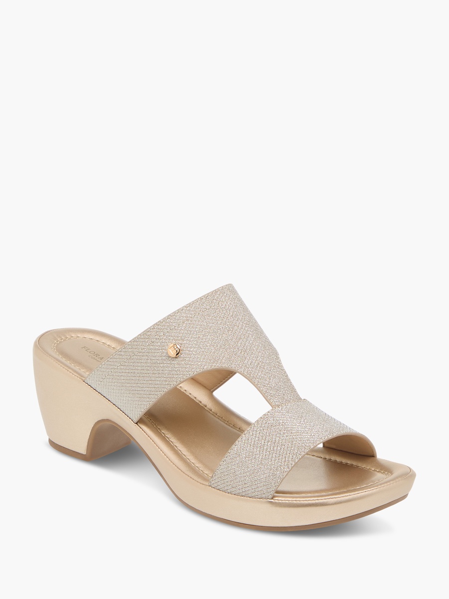 Textured Slip-On Comfort Sandals with Block Heels
