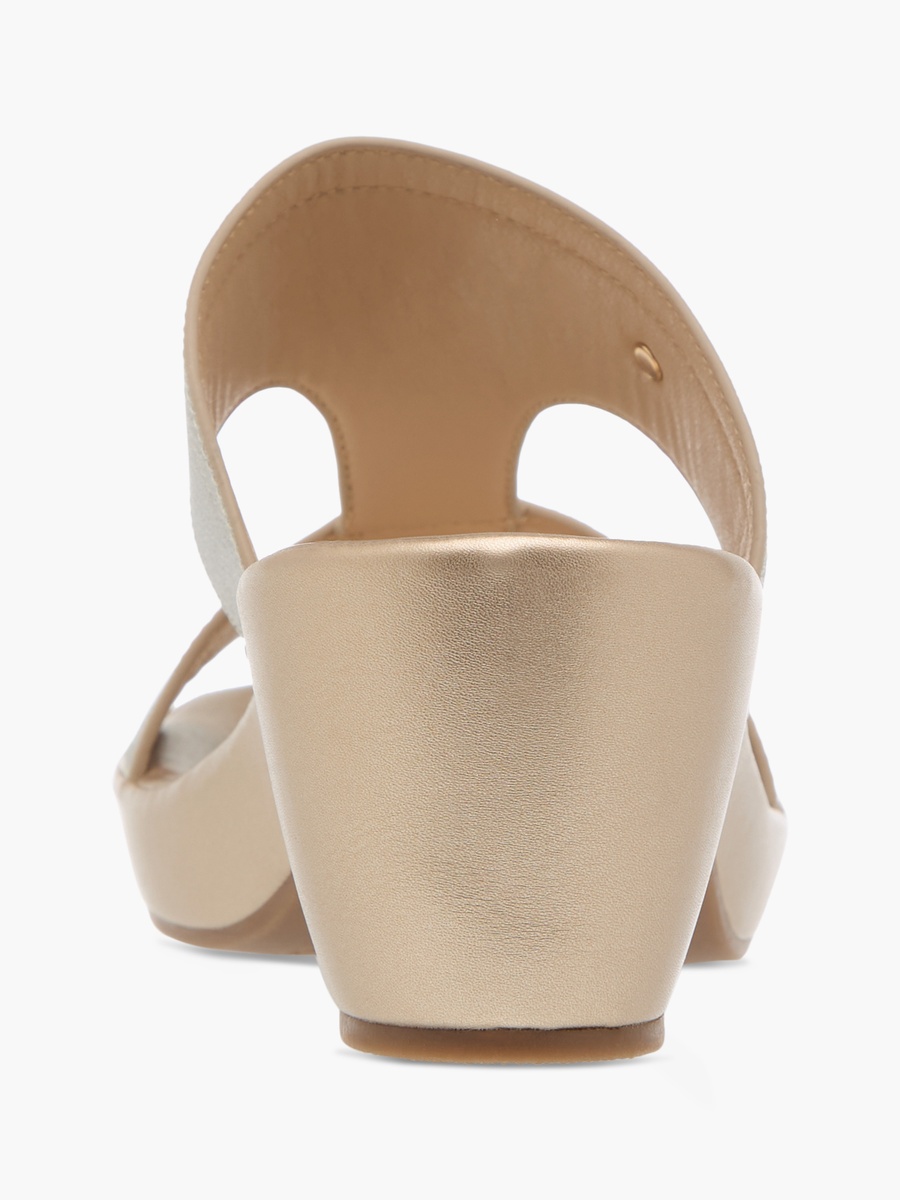 Textured Slip-On Comfort Sandals with Block Heels