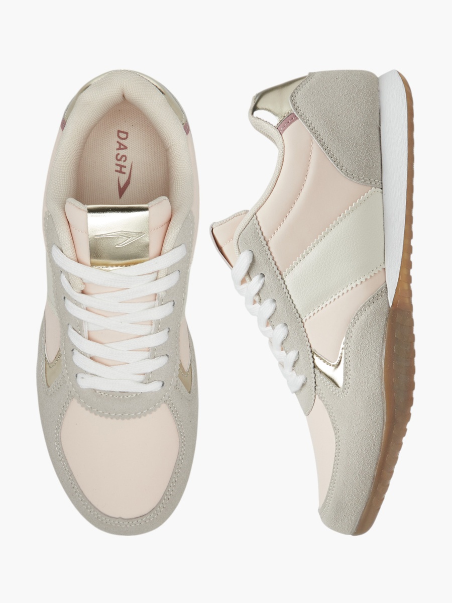 Panelled Sneakers with Lace-Up Closure
