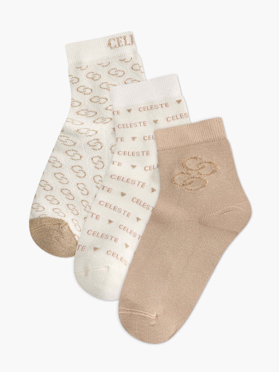 Textured Non Terry Ankle Length Socks - Set of 3