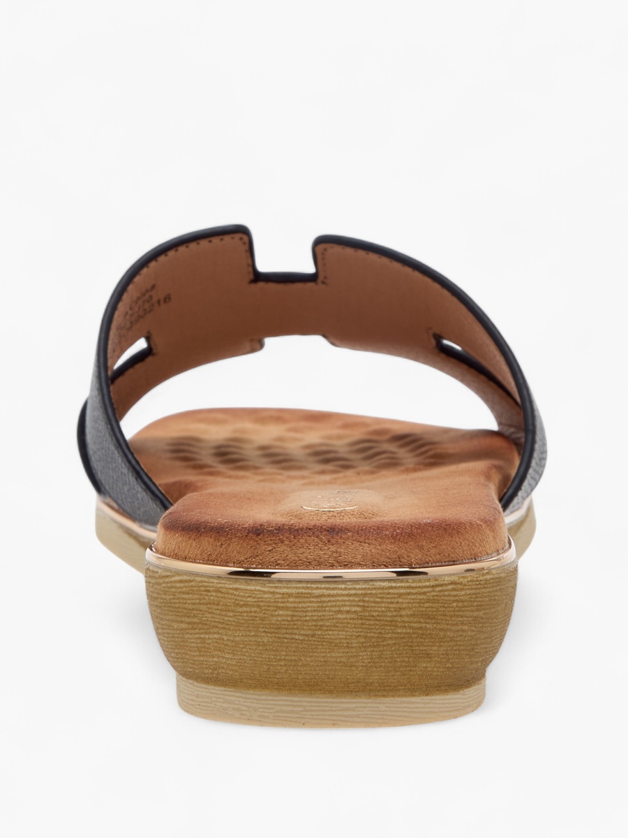 Cutout Detail Slip-On Comfort Sandals