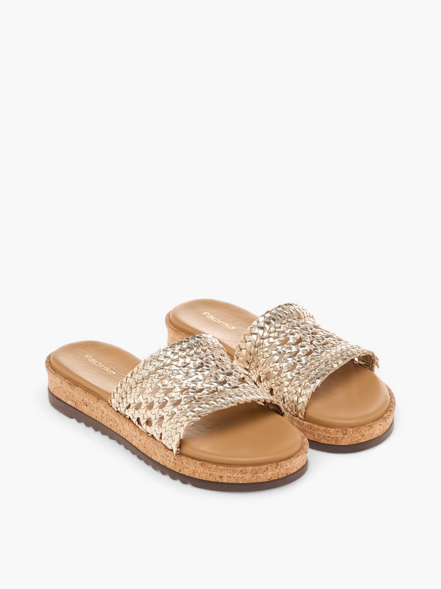 Braid Textured Slip-On Sandals