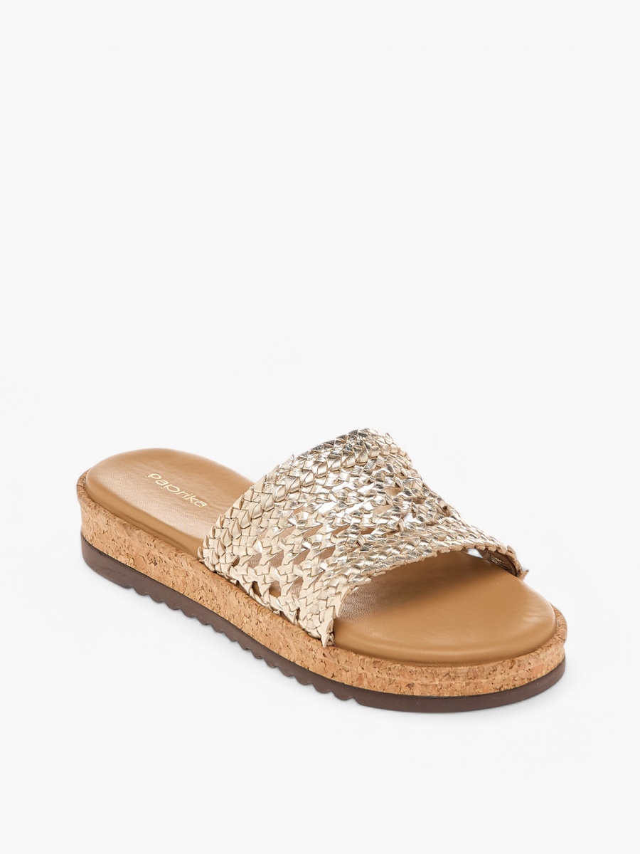 Braid Textured Slip-On Sandals