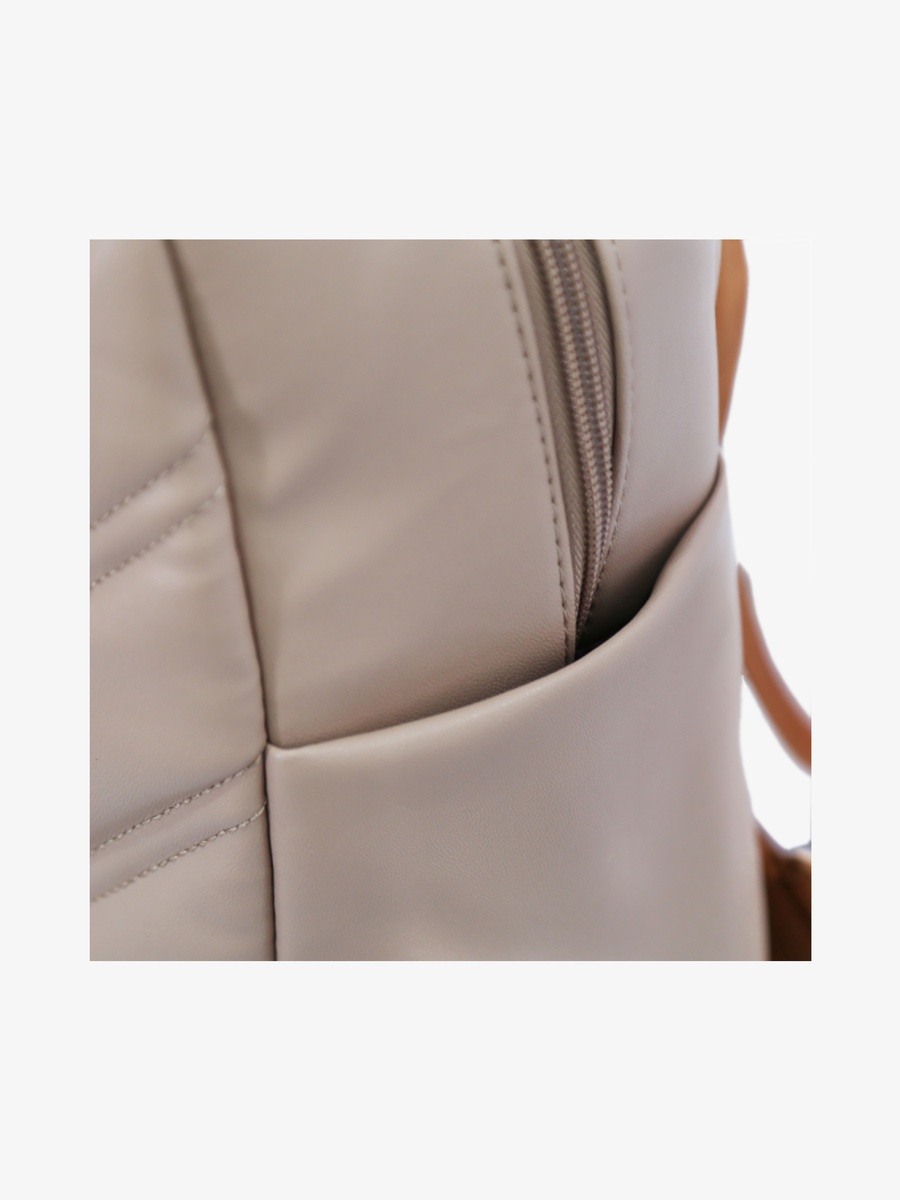 Textured Backpack with Zip Closure and Adjustable Straps
