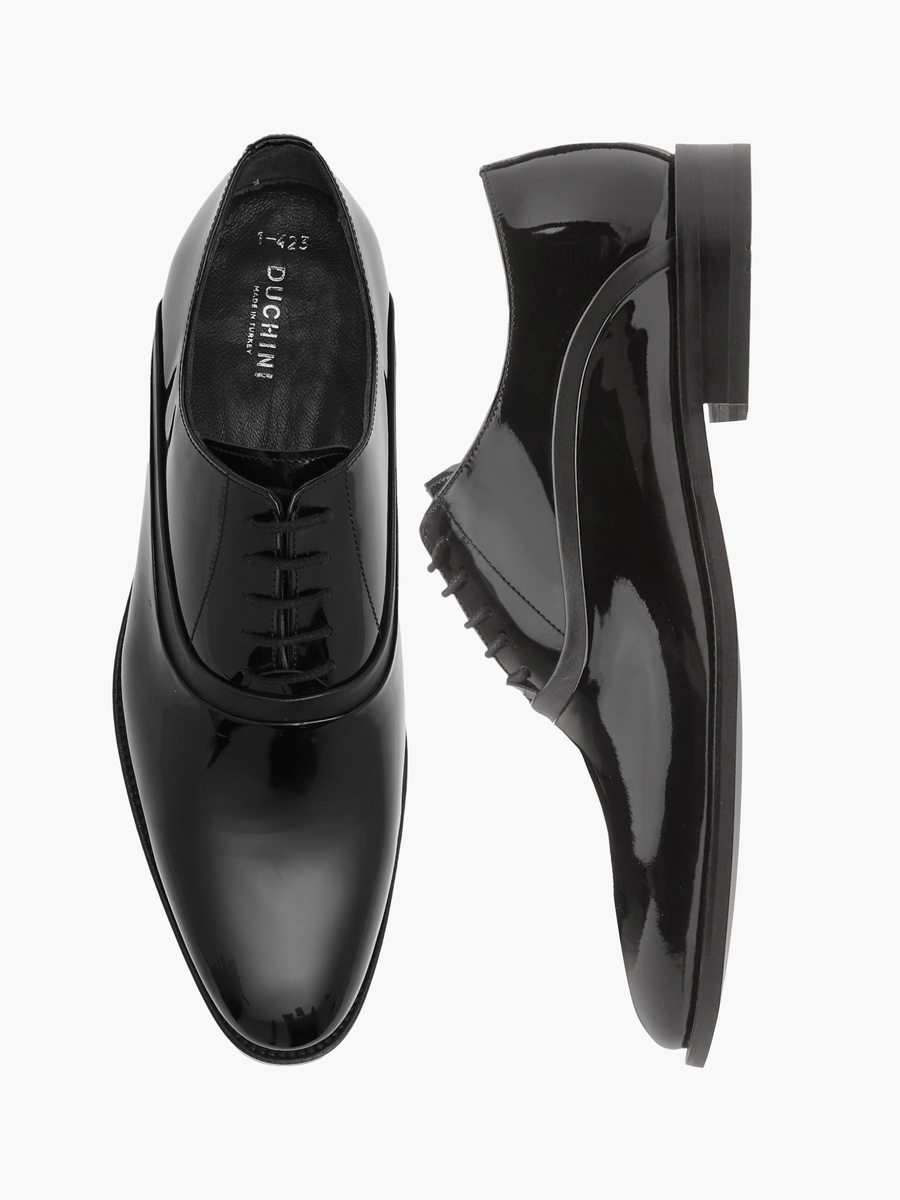 Men Leather Solid Lace-Up Oxford Shoes