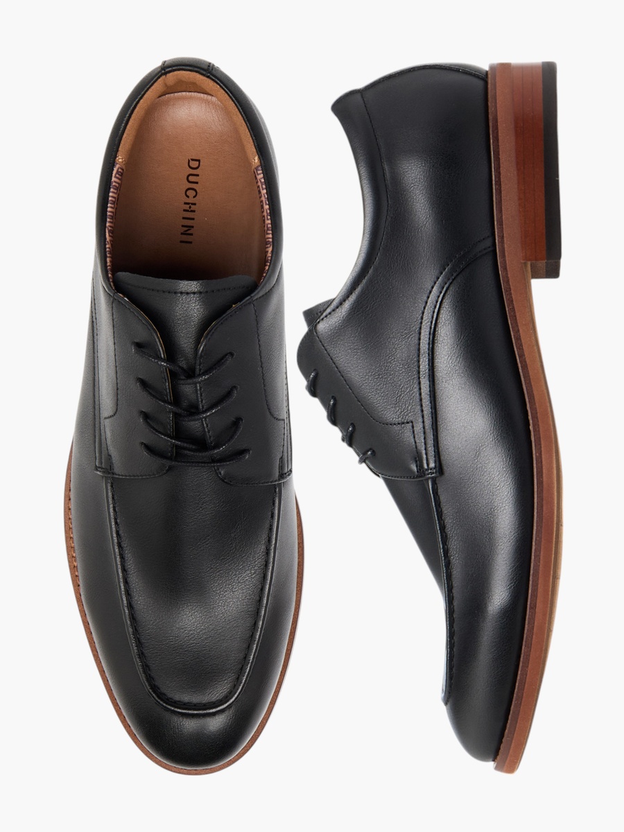 Men Solid Derby Shoes with Lace-Up Closure
